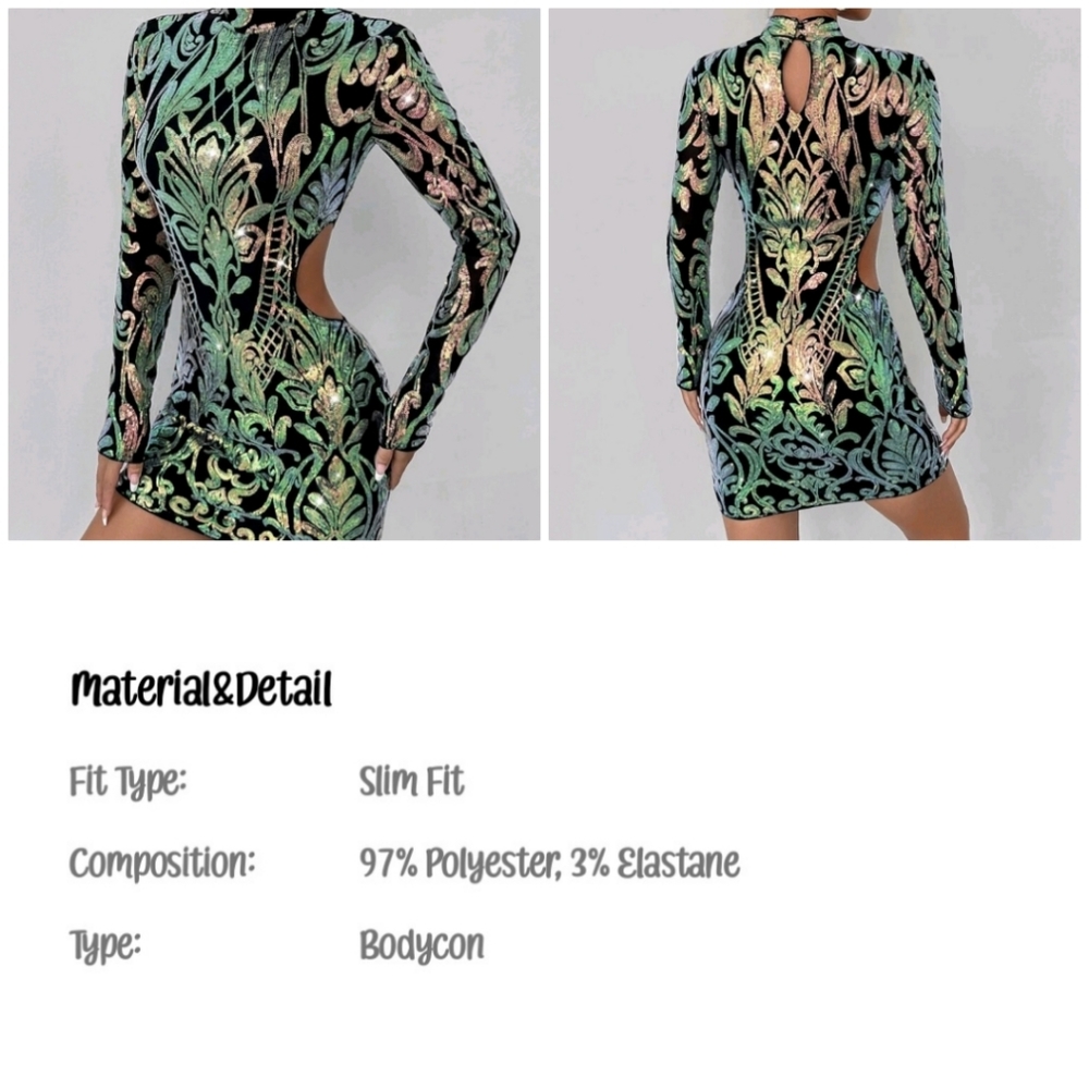 COPY - Sequin cut out mini dress
